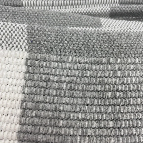 New Cute Modern Barnhaus Grey Buffalo Check Plaid Indoor/Outdoor Rug 3’x4’ - Picture 4 of 8